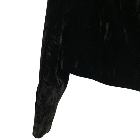 Lillie Rubin Black Velvet Cropped Shrug Holiday New Years Jacket Size Medium - Picture 9 of 15